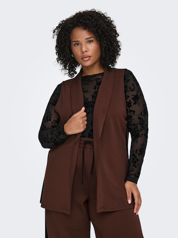 Gilet de costume 'CARLEAH' ONLY Carmakoma en marron : devant