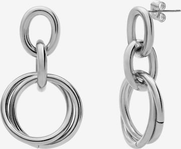 Boucles d'oreilles Lucardi en argent : devant