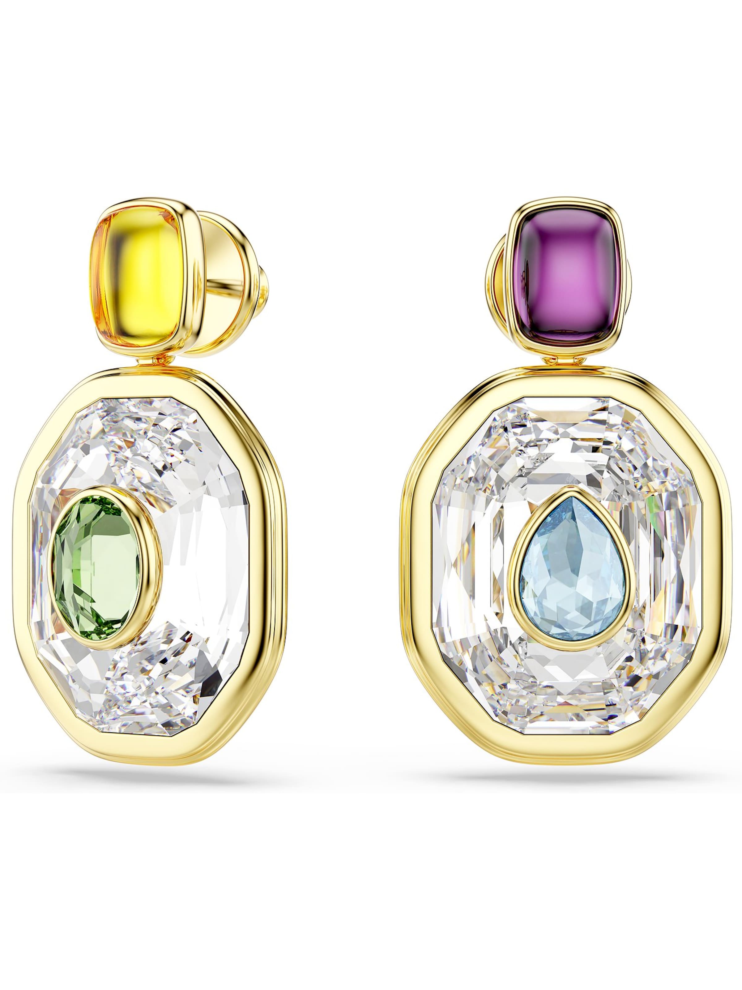 Swarovski Earrings in Gold: front