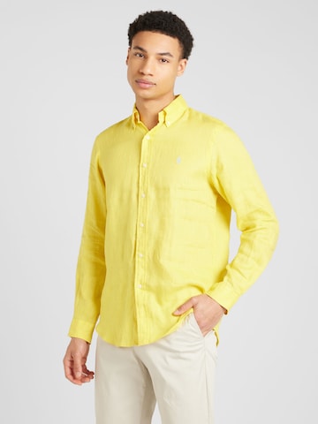 Coupe regular Chemise Polo Ralph Lauren en jaune : devant