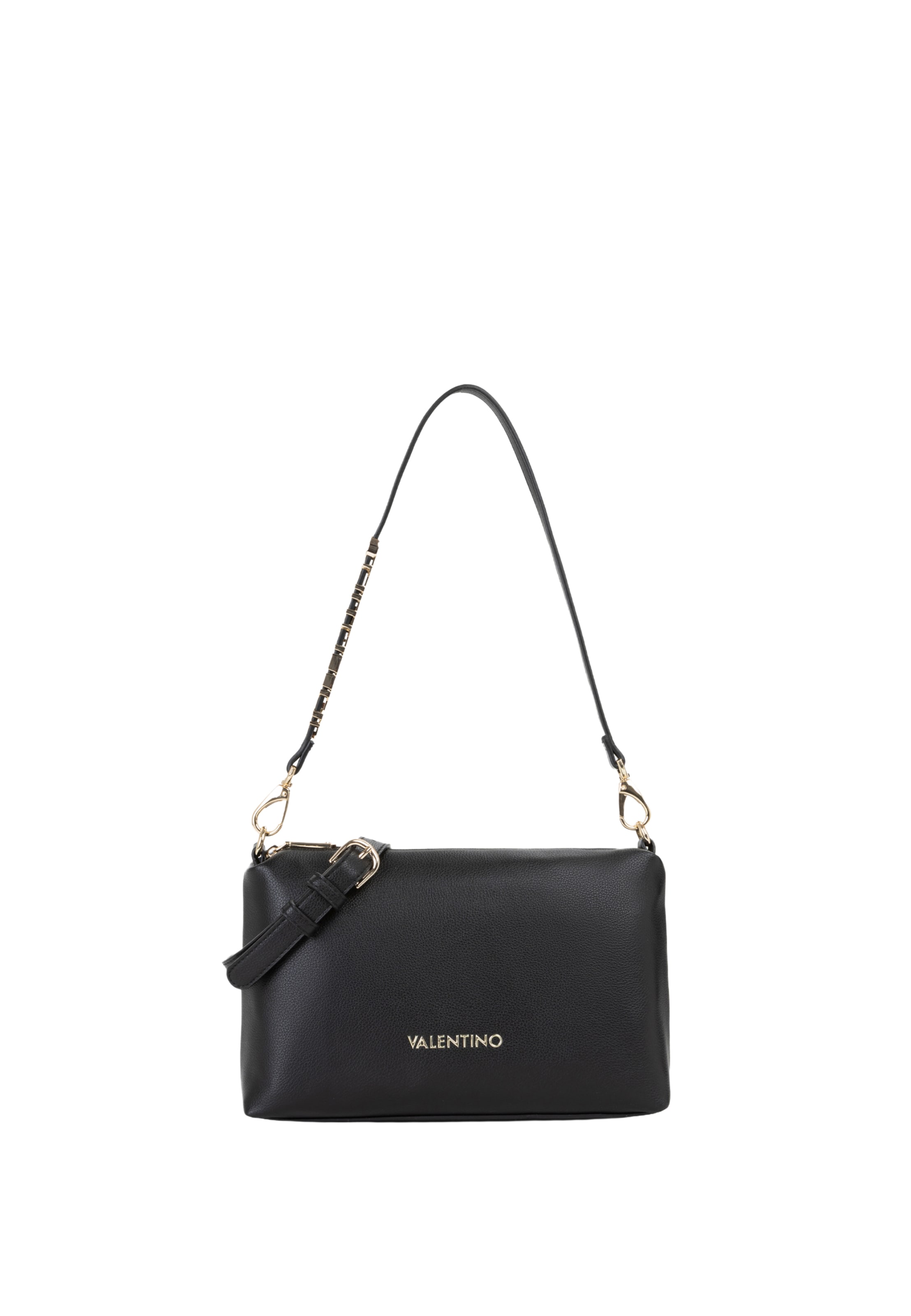 VALENTINO - Mala de ombro 'BARN' em preto: frente