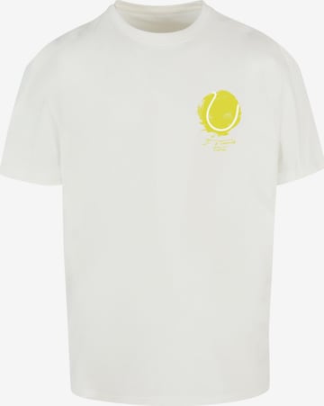 T-Shirt 'Its Tennis Time' Merchcode en blanc : devant