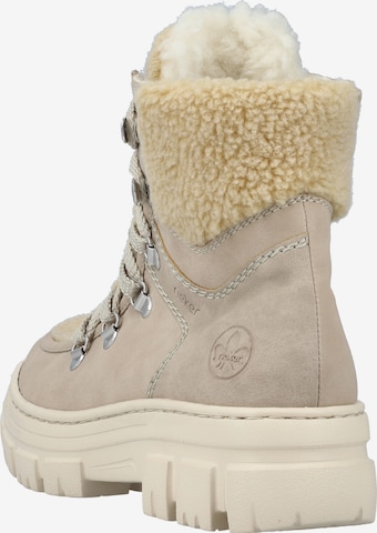 Rieker Schnürstiefel 'Z7430' in Beige