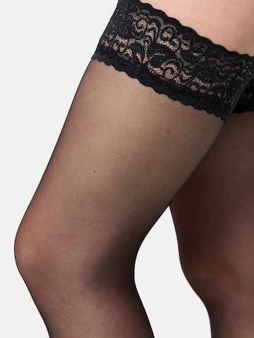 Nur Die Hold-up stockings 'Goodbye Laufmaschen' in Black