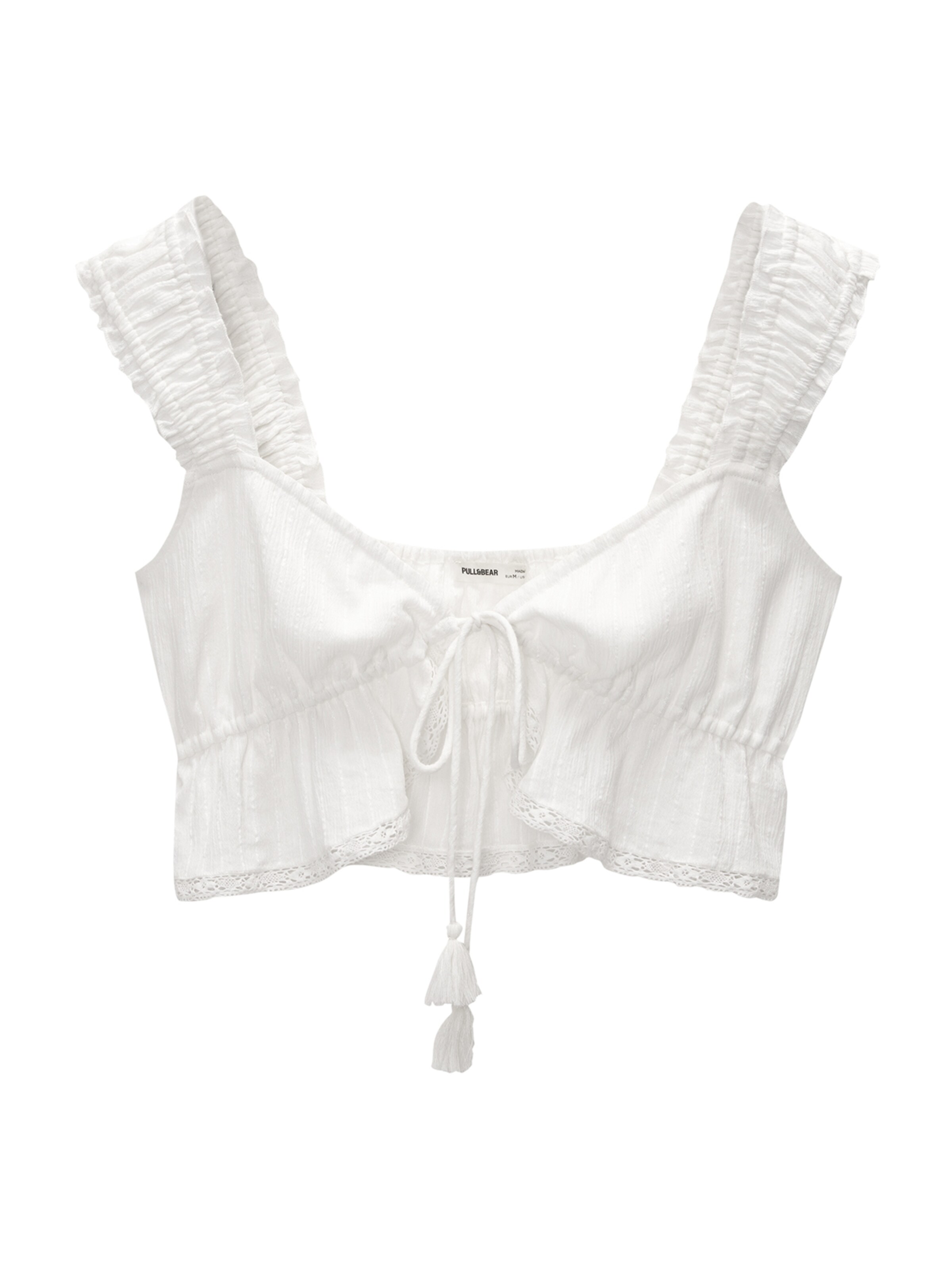 Pull&Bear Overdel i hvid: forside