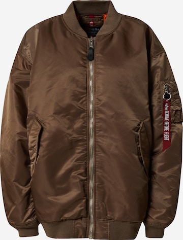 ALPHA INDUSTRIES Between-Season Jacket 'Ma-1' in Brown: front