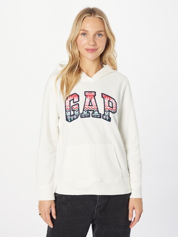 Sweat-shirt 'NOVELTY FILL' GAP en blanc : devant