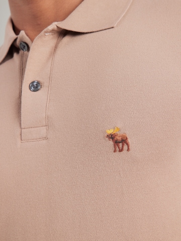 Abercrombie & Fitch Poloshirt 'PORTABELLA' in Braun