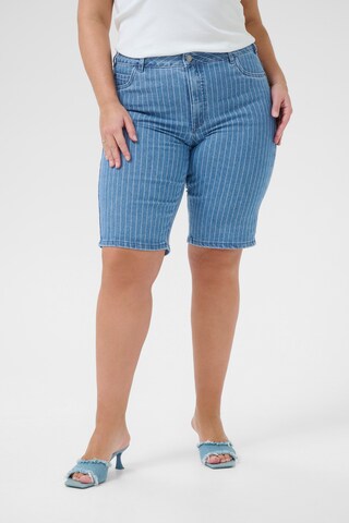 KAFFE CURVE Regular Shorts 'Reeca' in Blau: Vorderseite