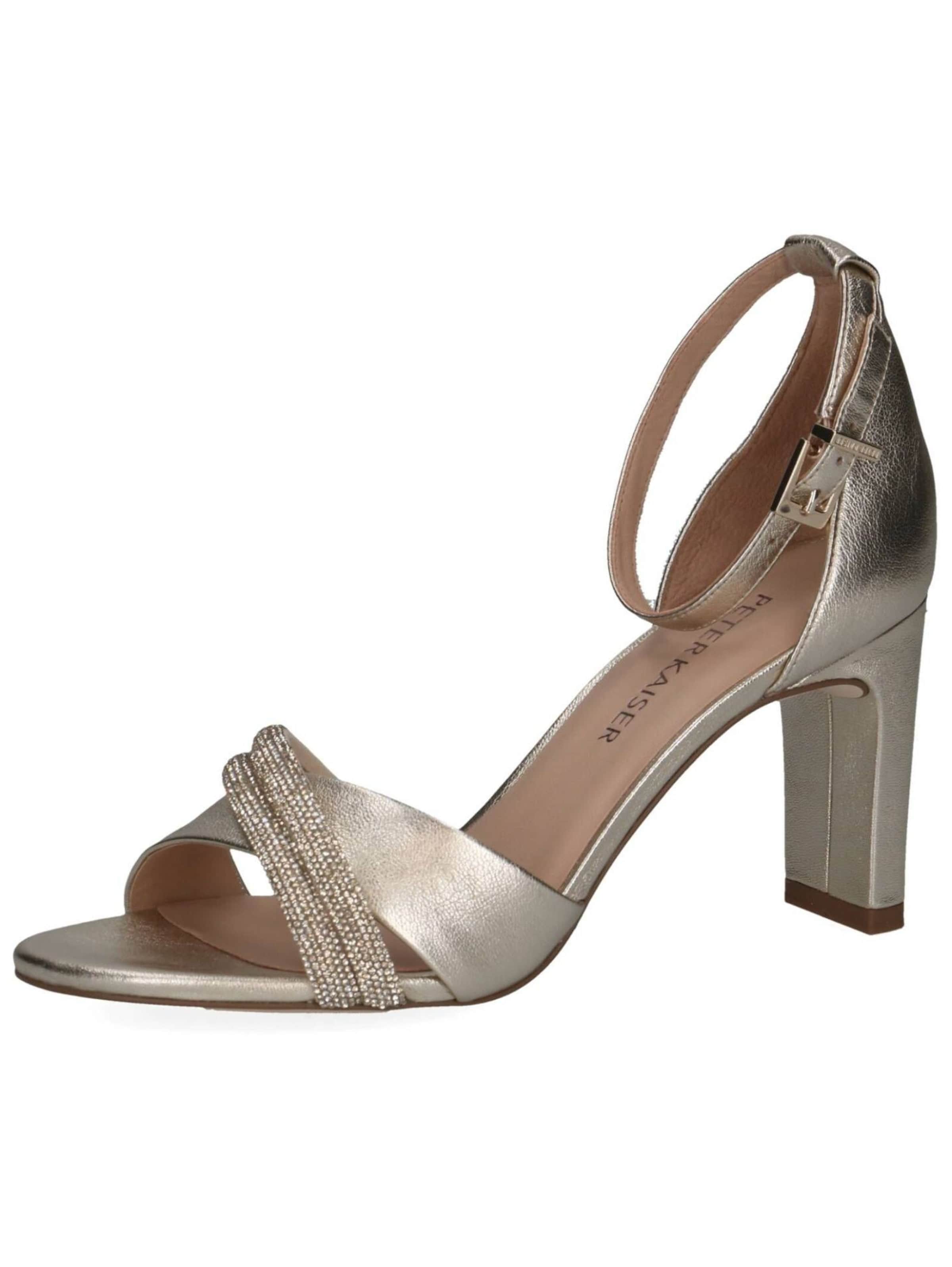 Sandalo con cinturino di PETER KAISER in oro: frontale