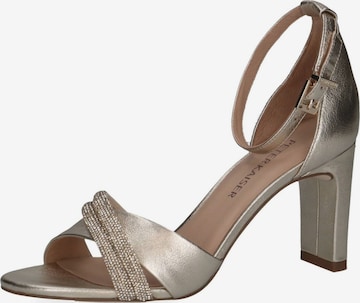 Sandalo con cinturino di PETER KAISER in oro: frontale