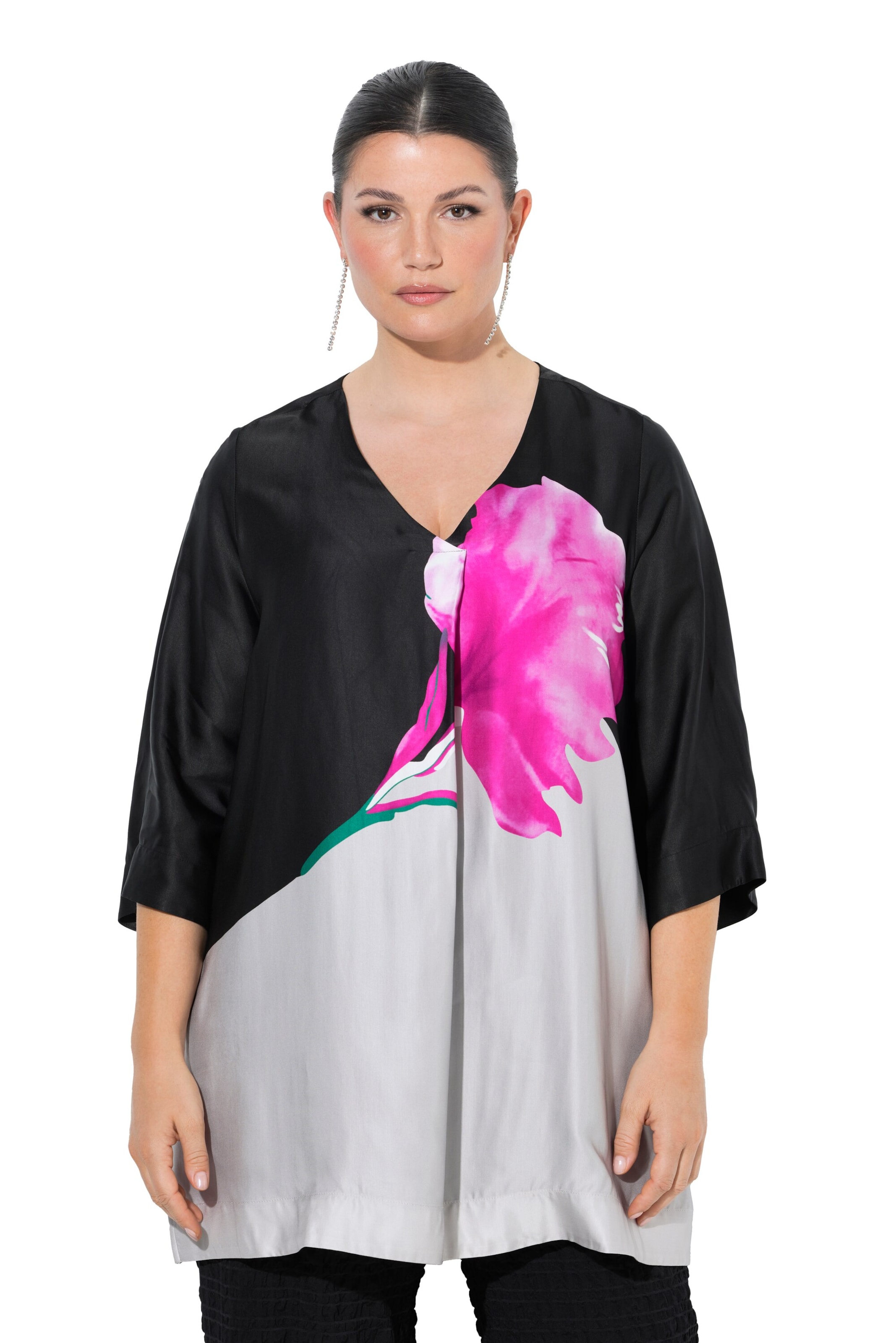 Ulla Popken Tuniek in Zwart: voorkant