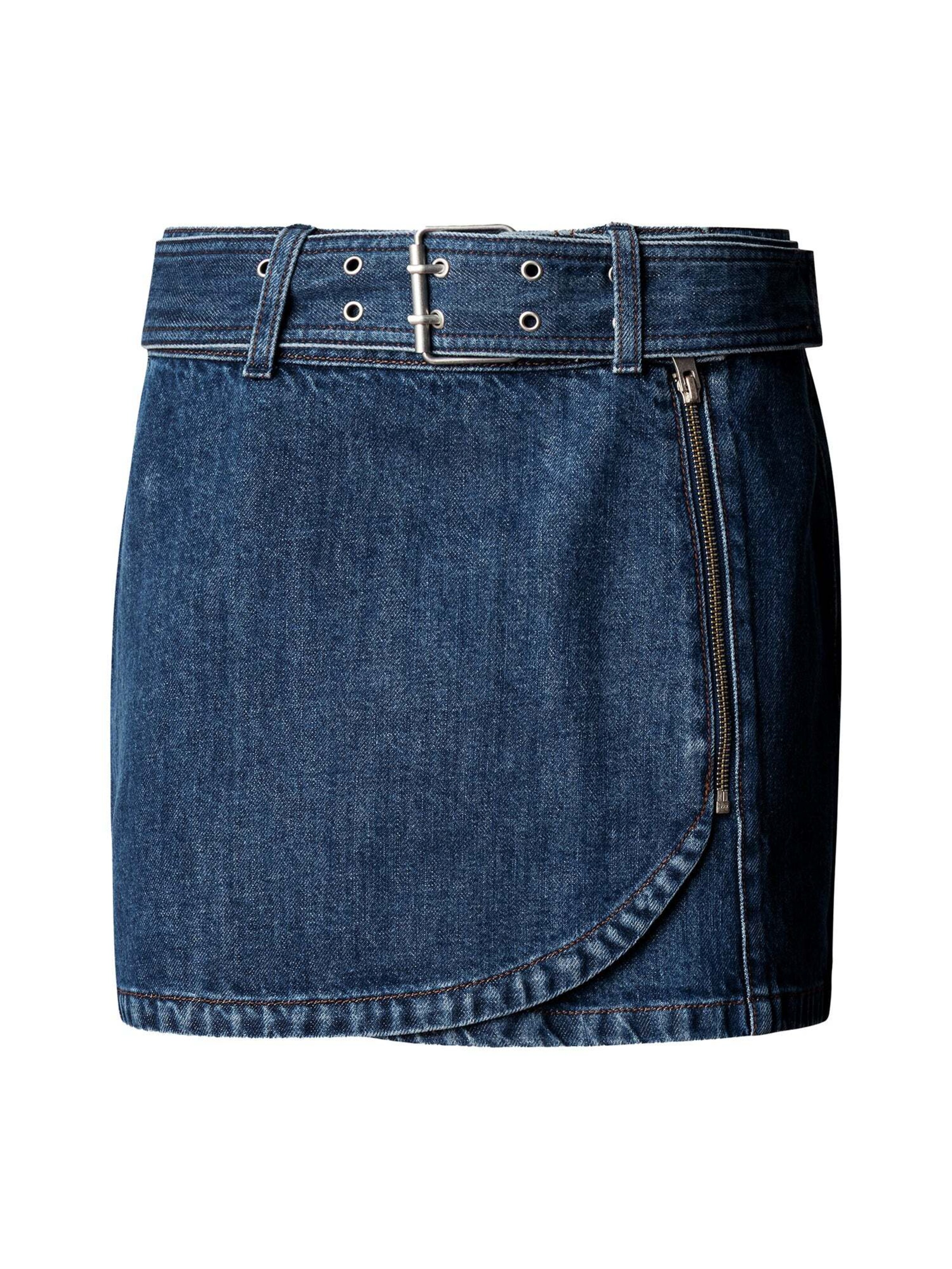 Pepe Jeans - Falda 'Shannon' en azul: frente