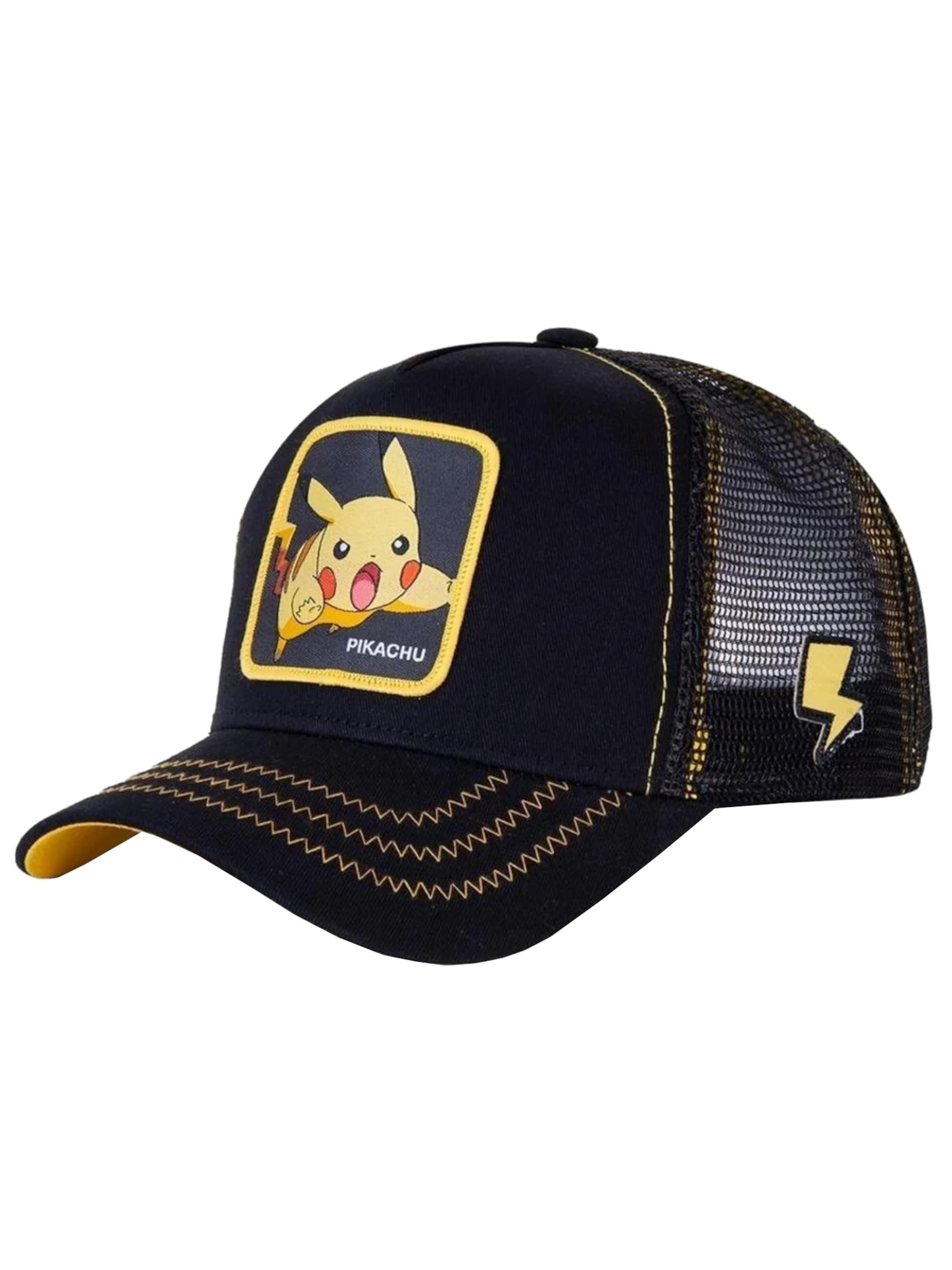 Capslab Cap 'Freegun Pokemon Pikachu' in Black: front