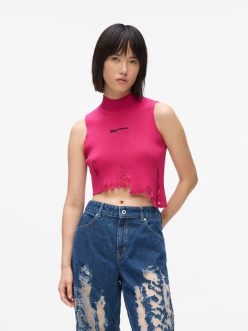 KARL LAGERFELD JEANS Kardigany – pink: přední strana