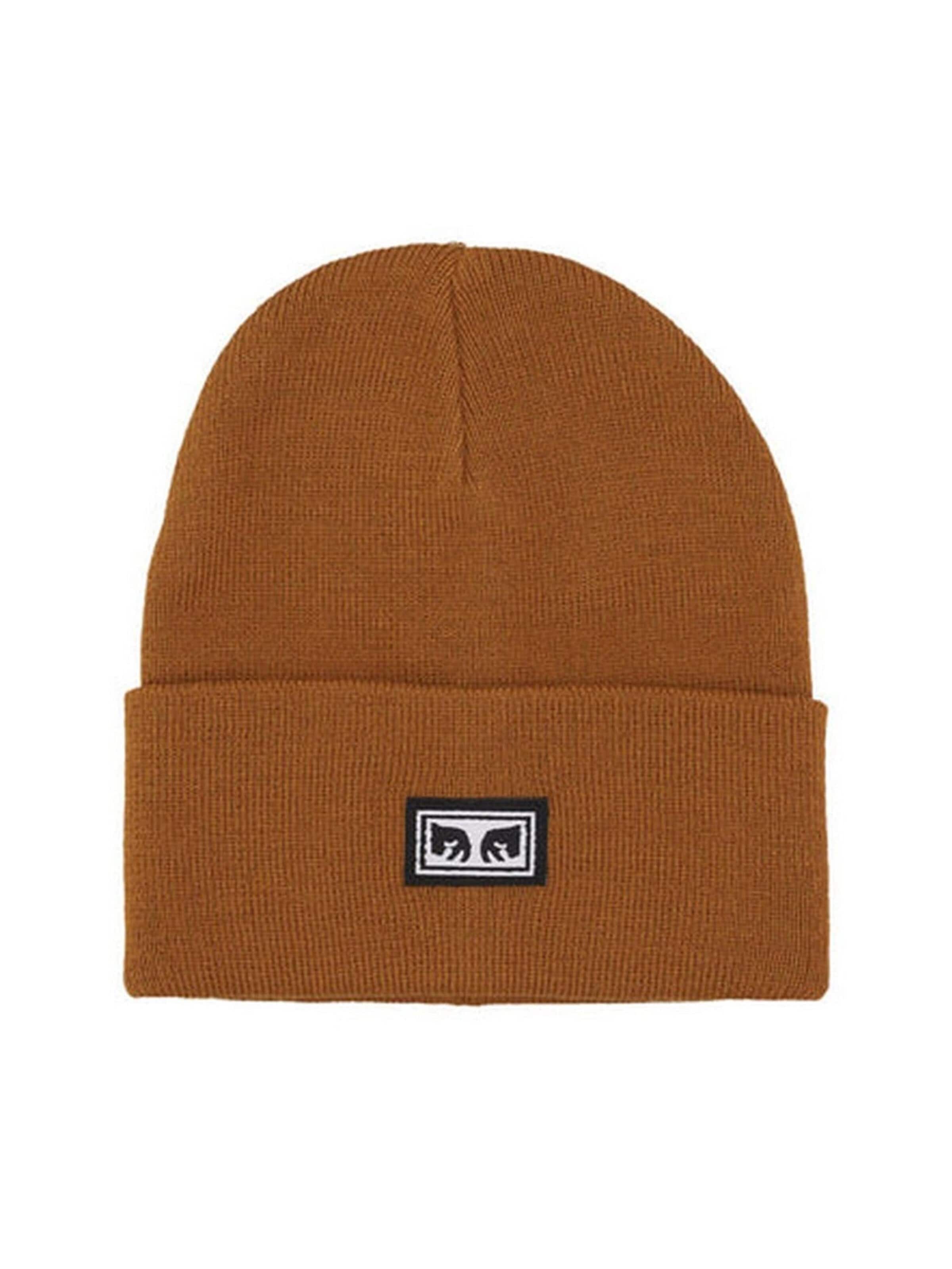 Obey Beanie 'Icon Eyes Beanie Rubber' in Black: front
