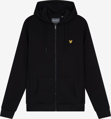 Lyle & Scott Sweatvest in Zwart: voorkant