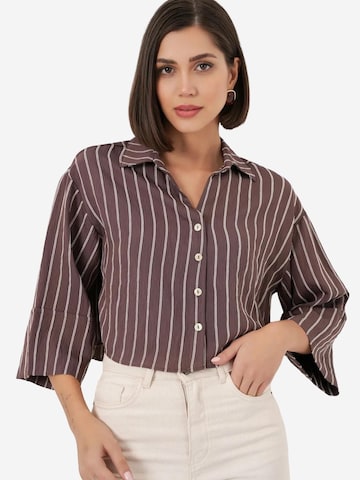 Bigdart - Camisa em castanho: frente