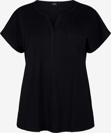 Zizzi Skjorte 'RILEY' i svart: forside