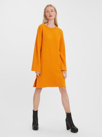 VERO MODA - Vestido de punto en naranja