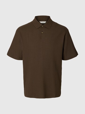 SELECTED - Camiseta en marrón