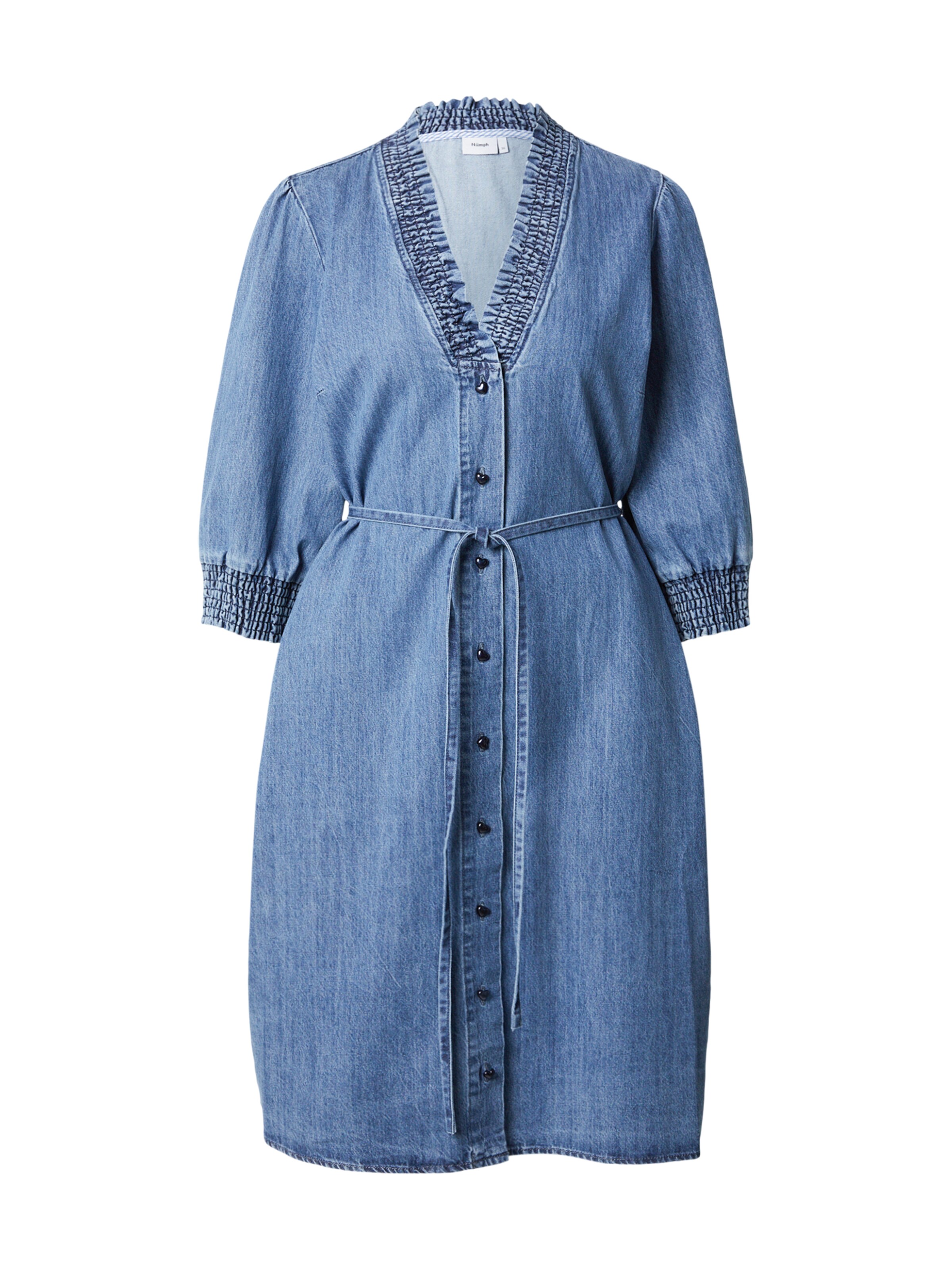 Rochie tip bluză 'ZANDIE' pe 34 NÜMPH pe albastru denim, Vizualizare produs
