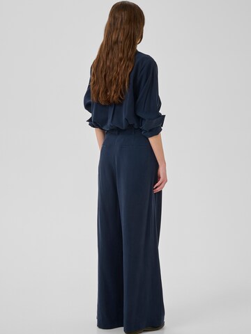 My Essential Wardrobe Wide Leg Bukser med lægfolder 'MWMindy' i blå