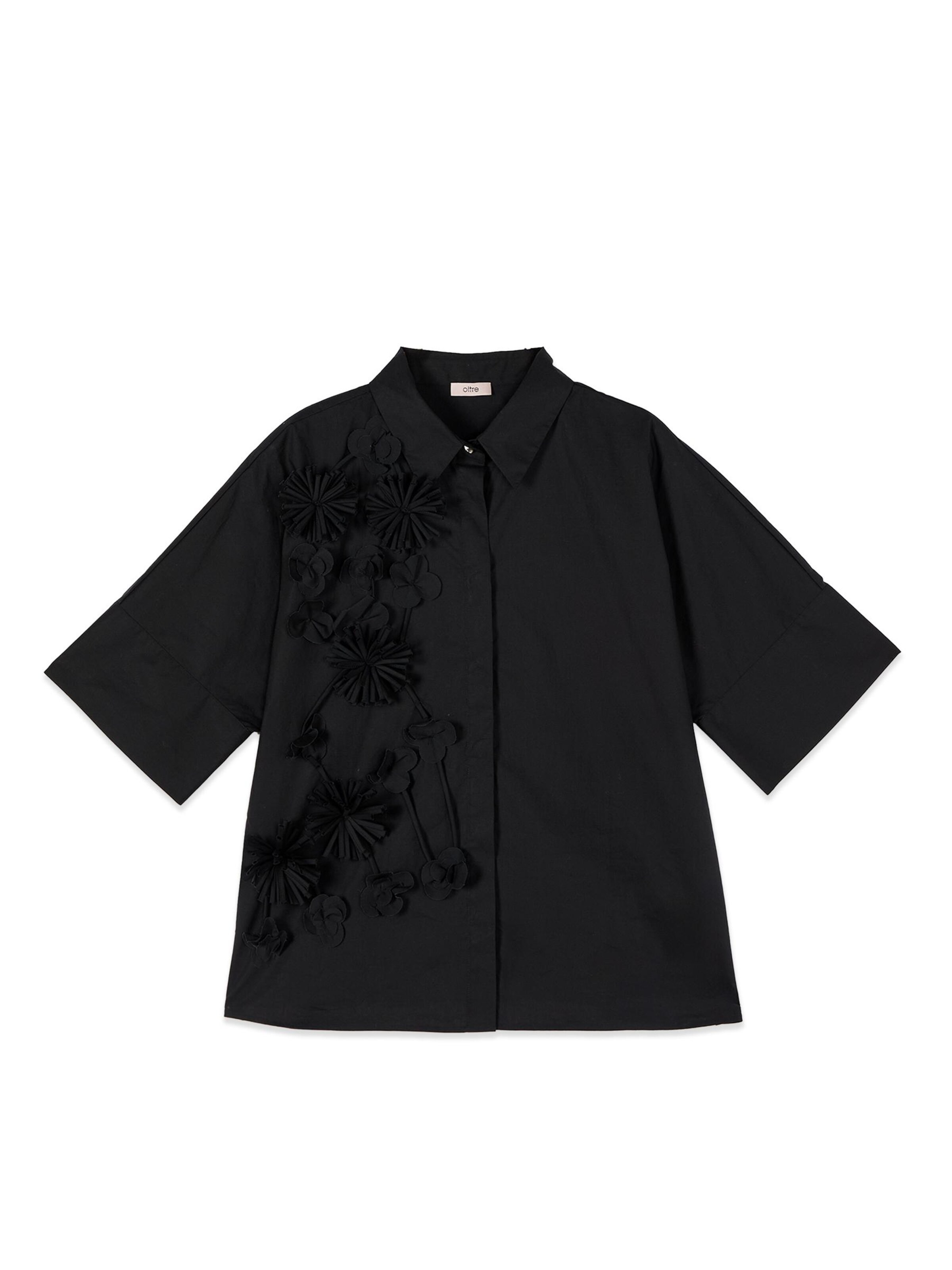 oltre Blouse in Zwart: voorkant