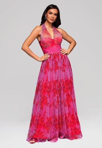 Robe de soirée Ombre en rose : devant