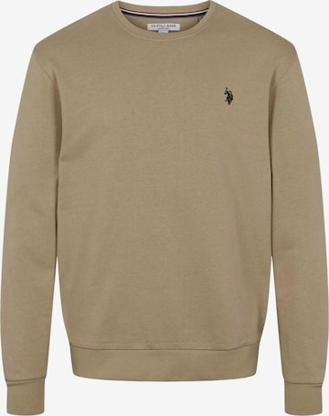 U.S. POLO ASSN. Sweatshirt 'Adler' in Beige: voorkant
