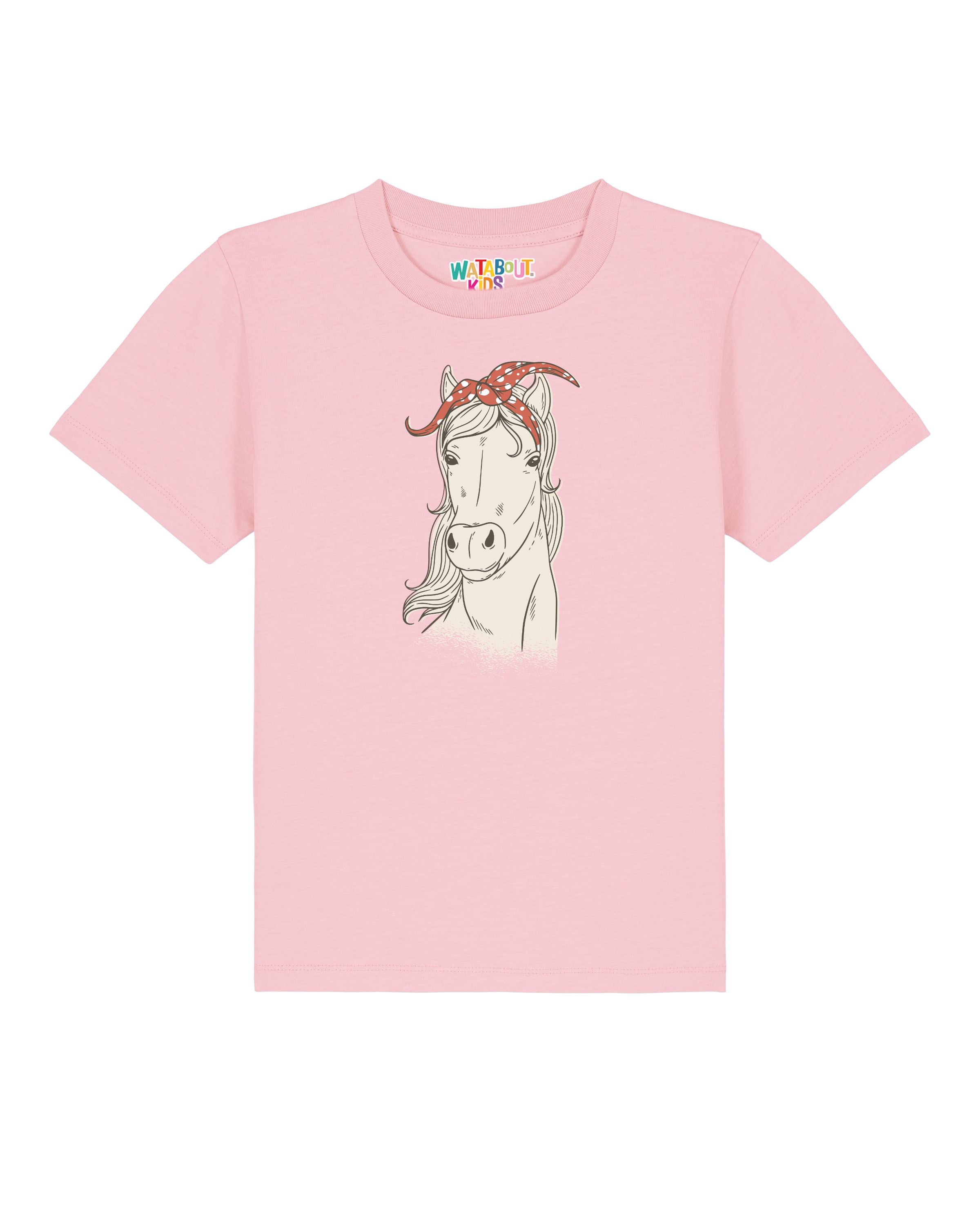 T-Shirt 'Pferd' watabout.kids en rose : devant