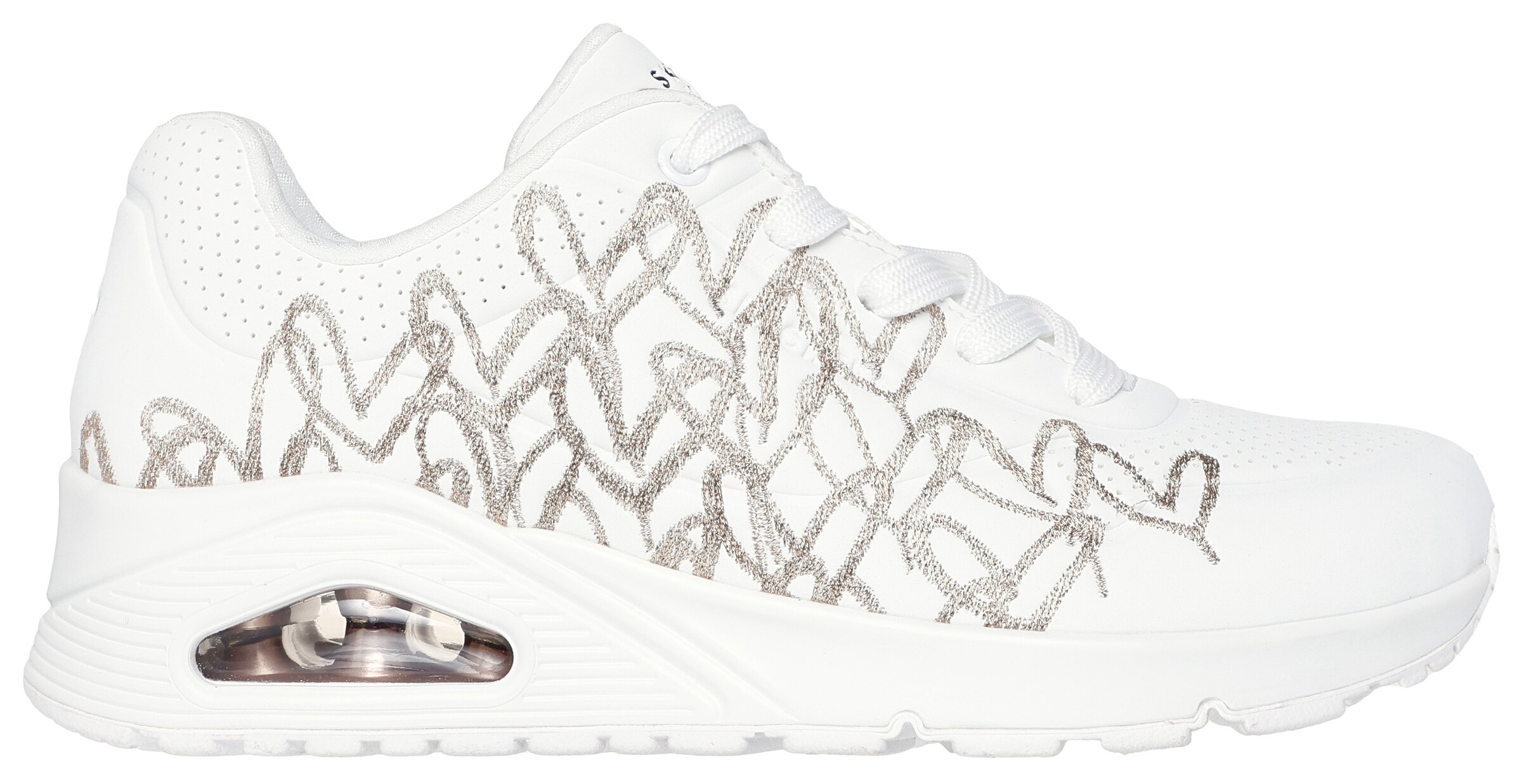 SKECHERS Sneaker 'Uno' in goldgelb / weiß, Produktansicht