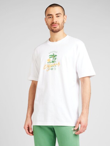 Tricou 'Leisure League' de la ADIDAS ORIGINALS pe alb: față