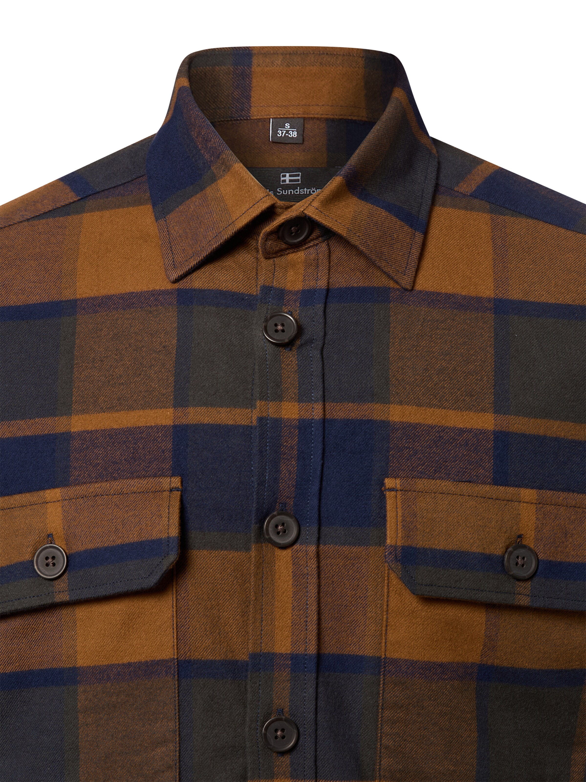 Nils Sundström Regular Fit Hemd in Braun