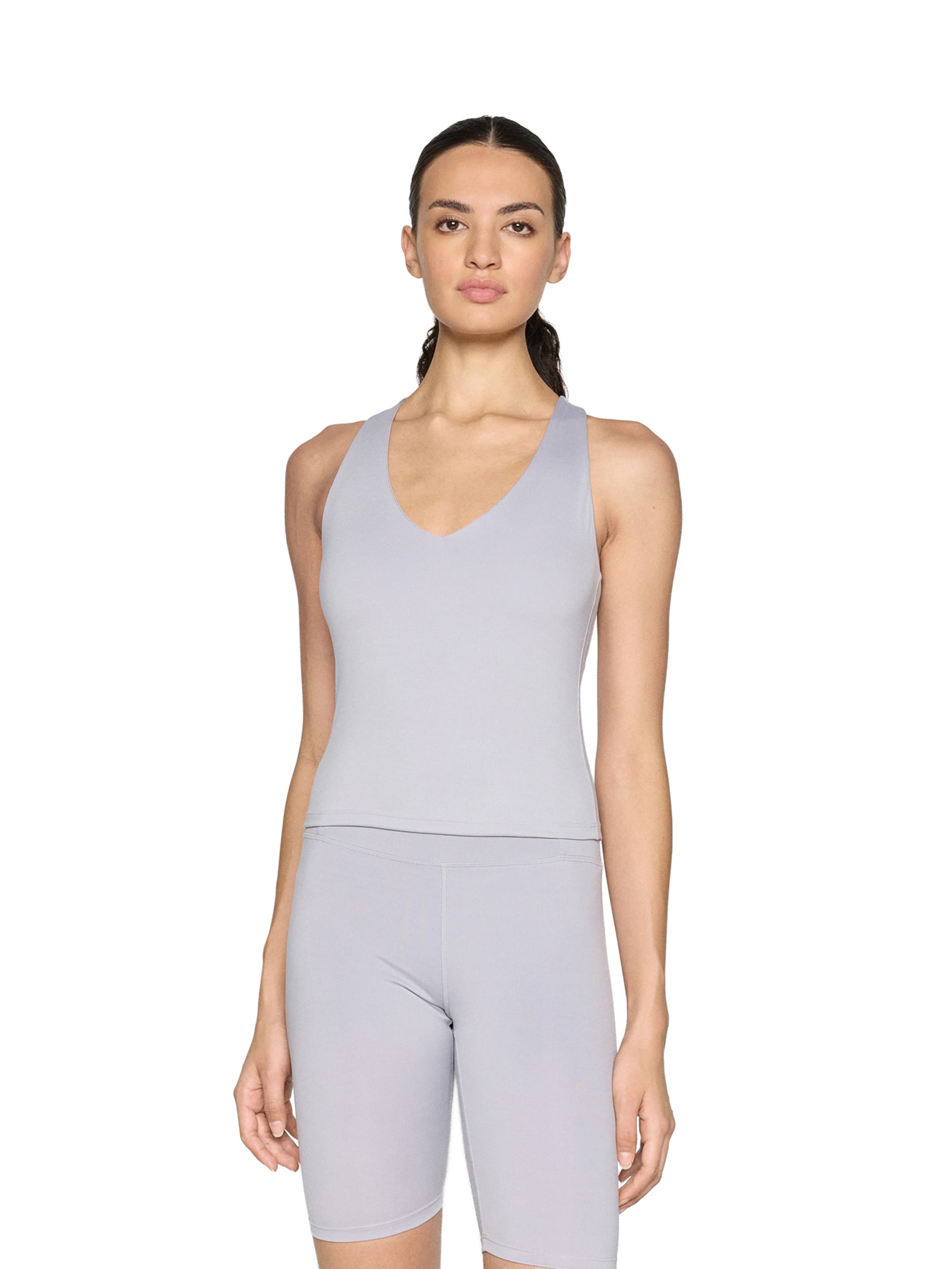 Girlfriend Collective Спортивный топ 'ZOE' в Лиловый: спереди