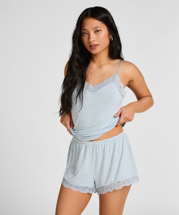 Hunkemöller Pyjama 'Nana' in Blauw: voorkant