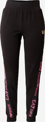 EA7 Emporio Armani Tapered Sportbroek in Zwart: voorkant