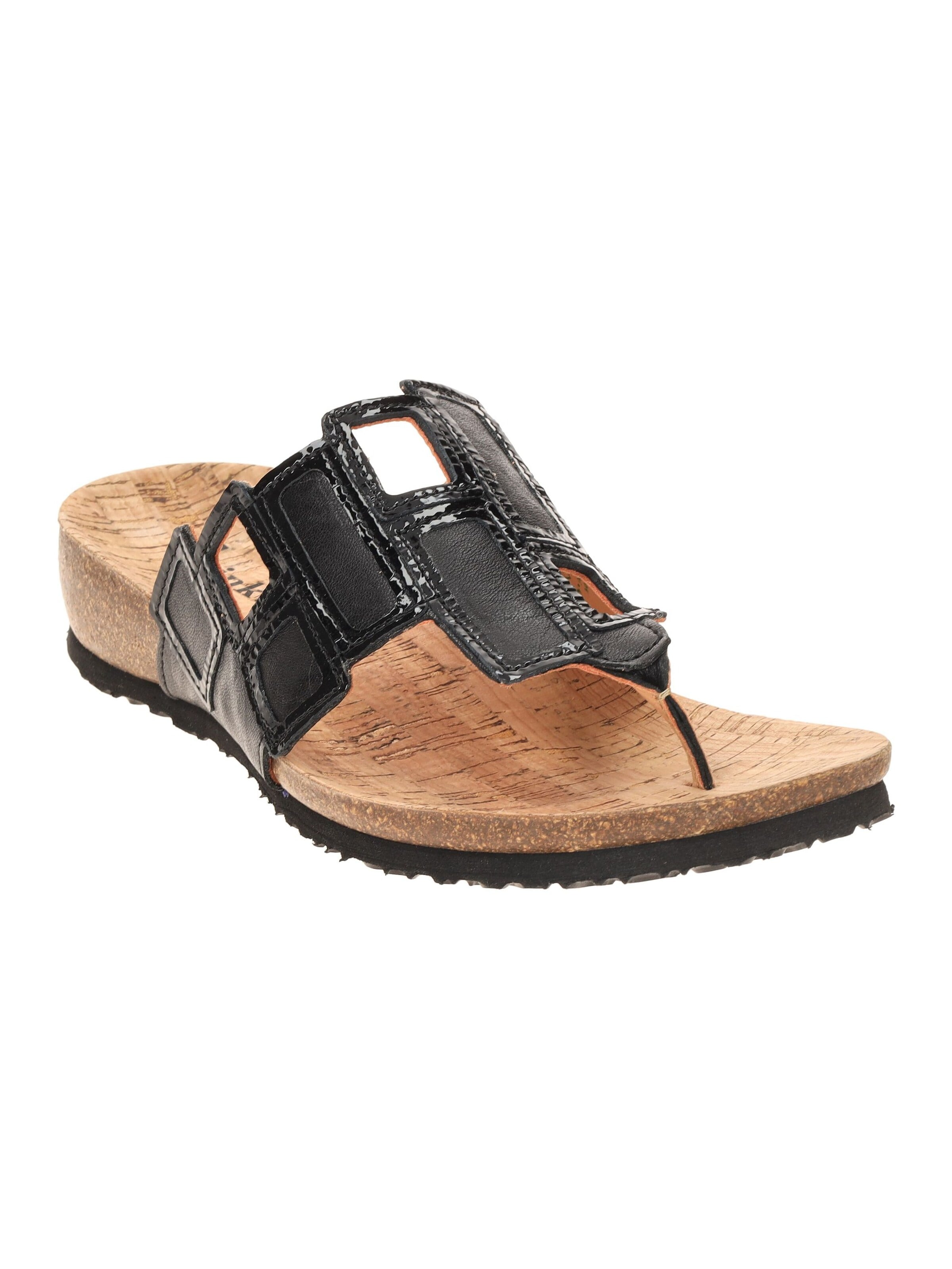 THINK! Mules 'Julia' in Black: front