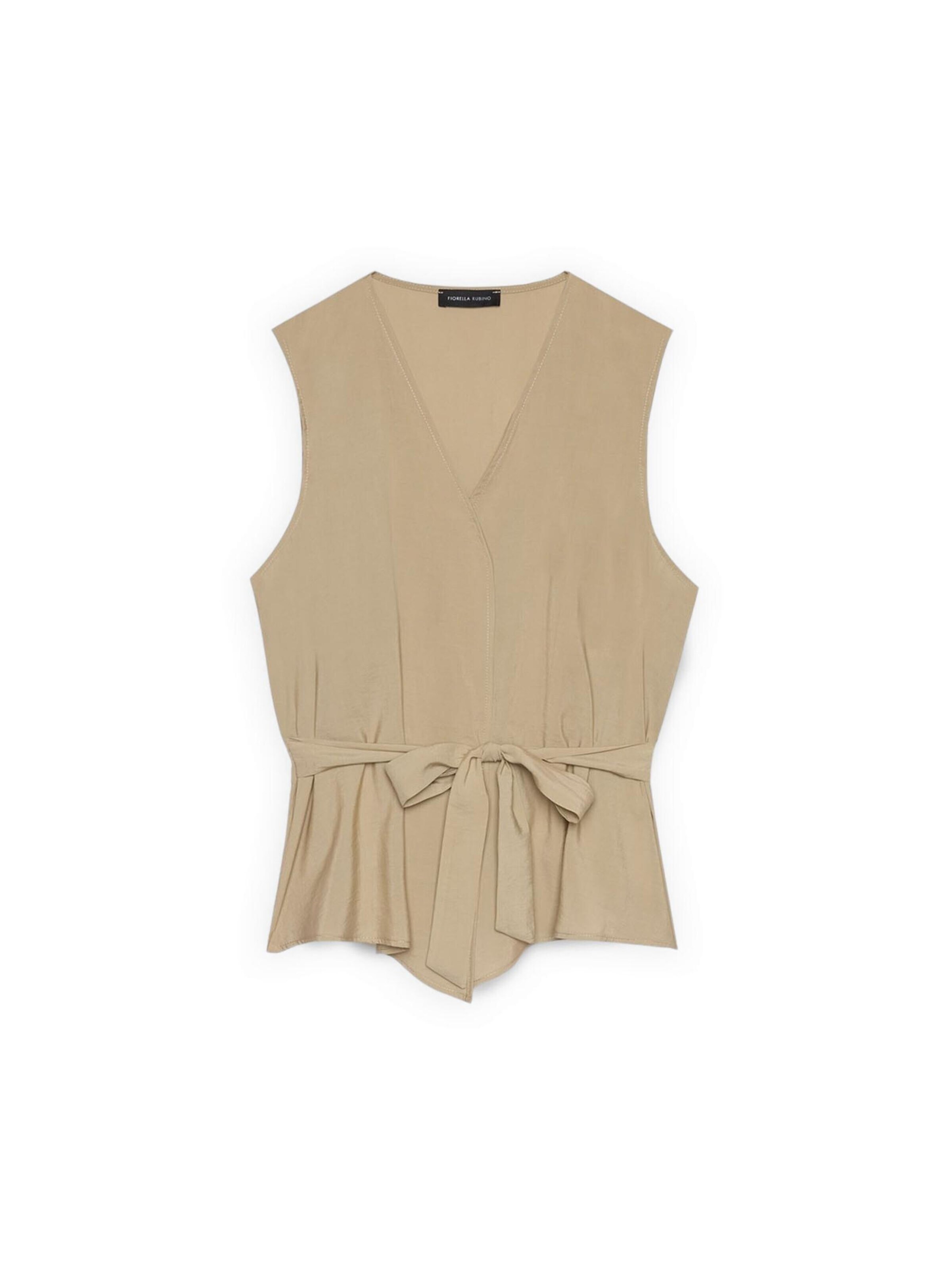 Fiorella Rubino Gilet in Beige: voorkant