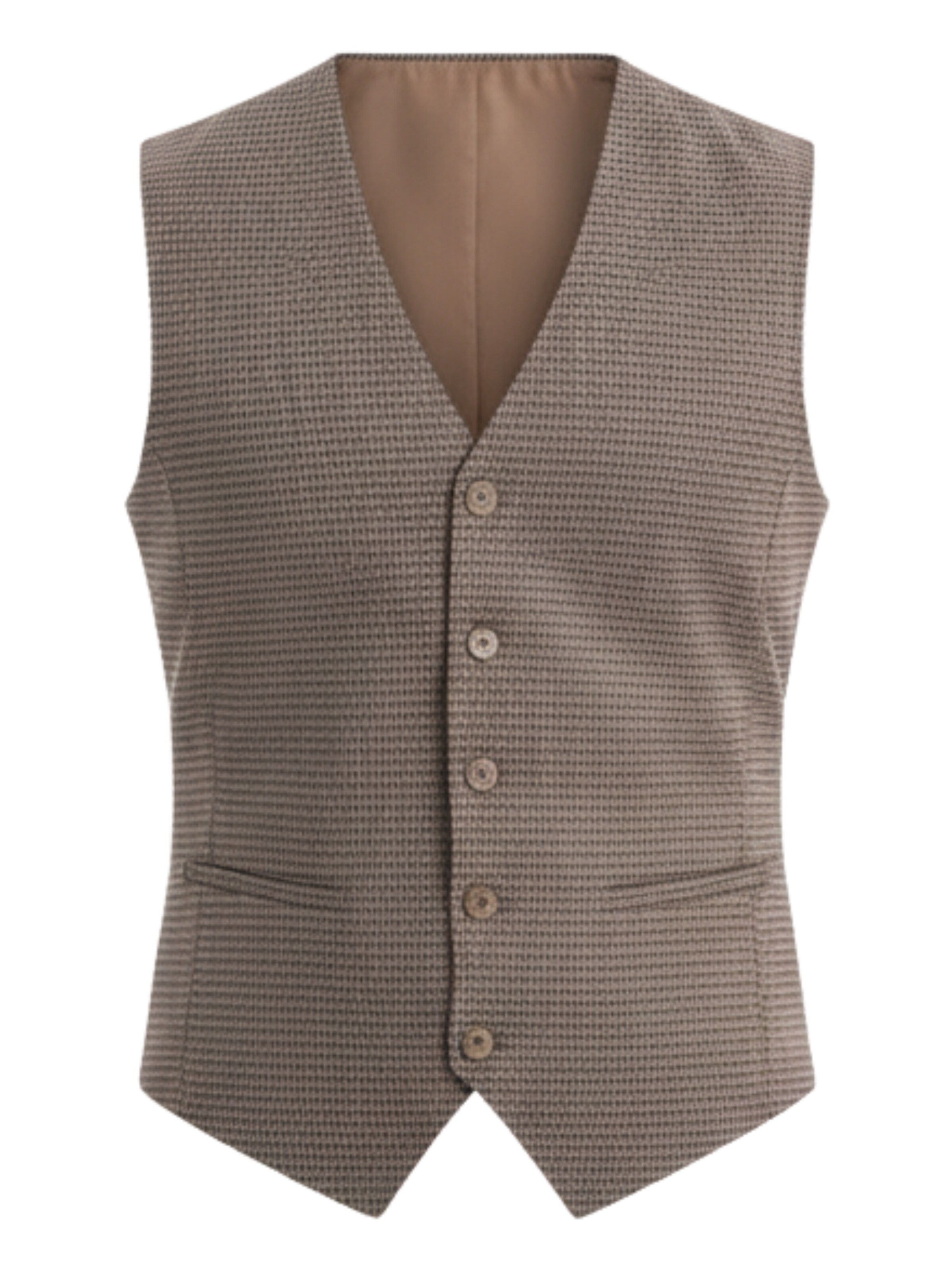 Ombre Vest 'OM-BLZV-0110' in Brown: front