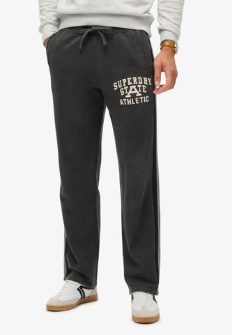 Superdry Regular Broek 'Vintage Athletic' in Grijs: voorkant