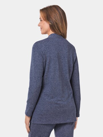 Goldner Strickjacke in Blau