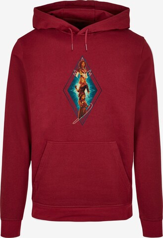 ABSOLUTE CULT Sweatshirt 'The Marvels - Diamond Trio' in Rood: voorkant