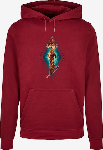 ABSOLUTE CULT Sweatshirt 'The Marvels - Diamond Trio' in Rot: predná strana