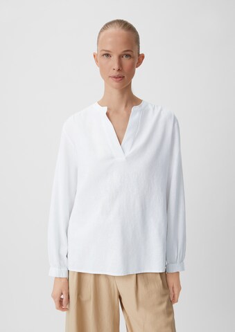 comma casual identity Blouse in Wit: voorkant