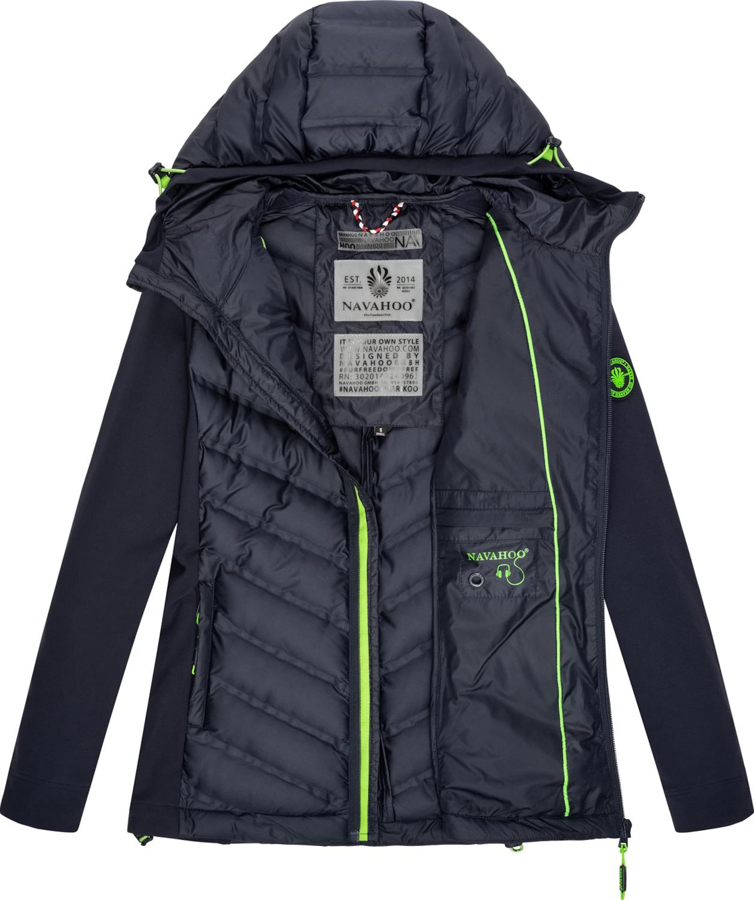 NAVAHOO Välikausitakki 'Nimm Mich Mit' värissä sininen