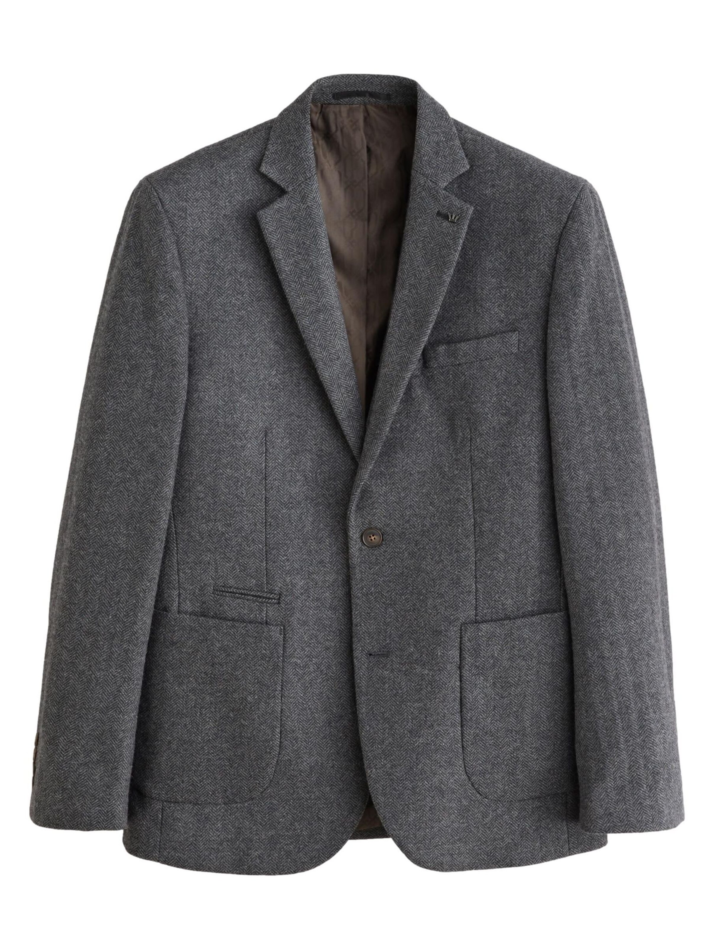 pelēks Next Slim fit Klasiska žakete: no priekšpuses