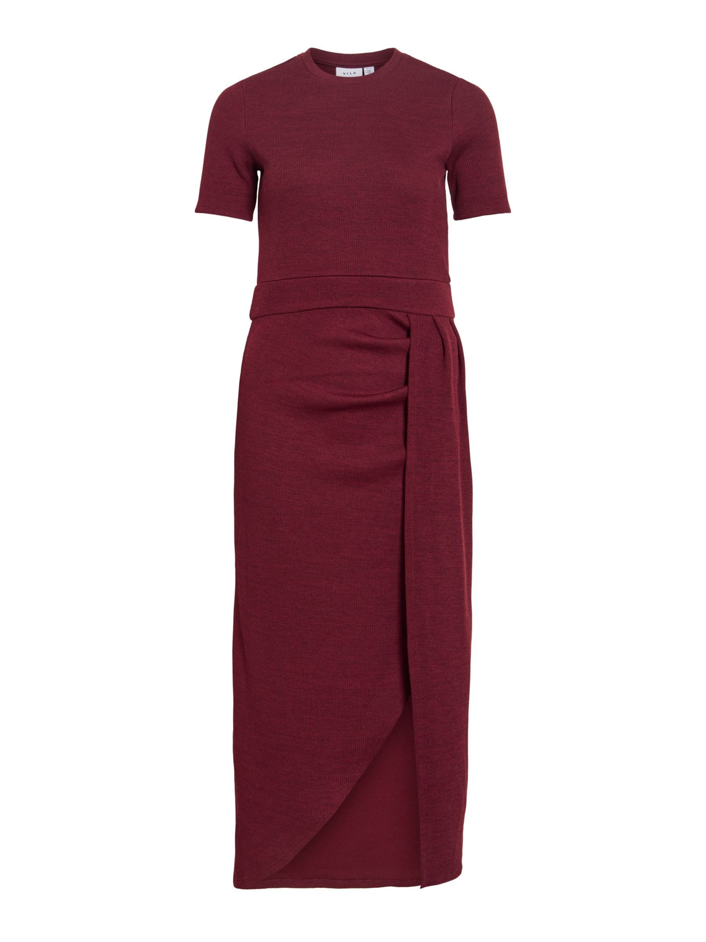 VILA - Vestido de punto 'VIRaffi' en rojo: frente