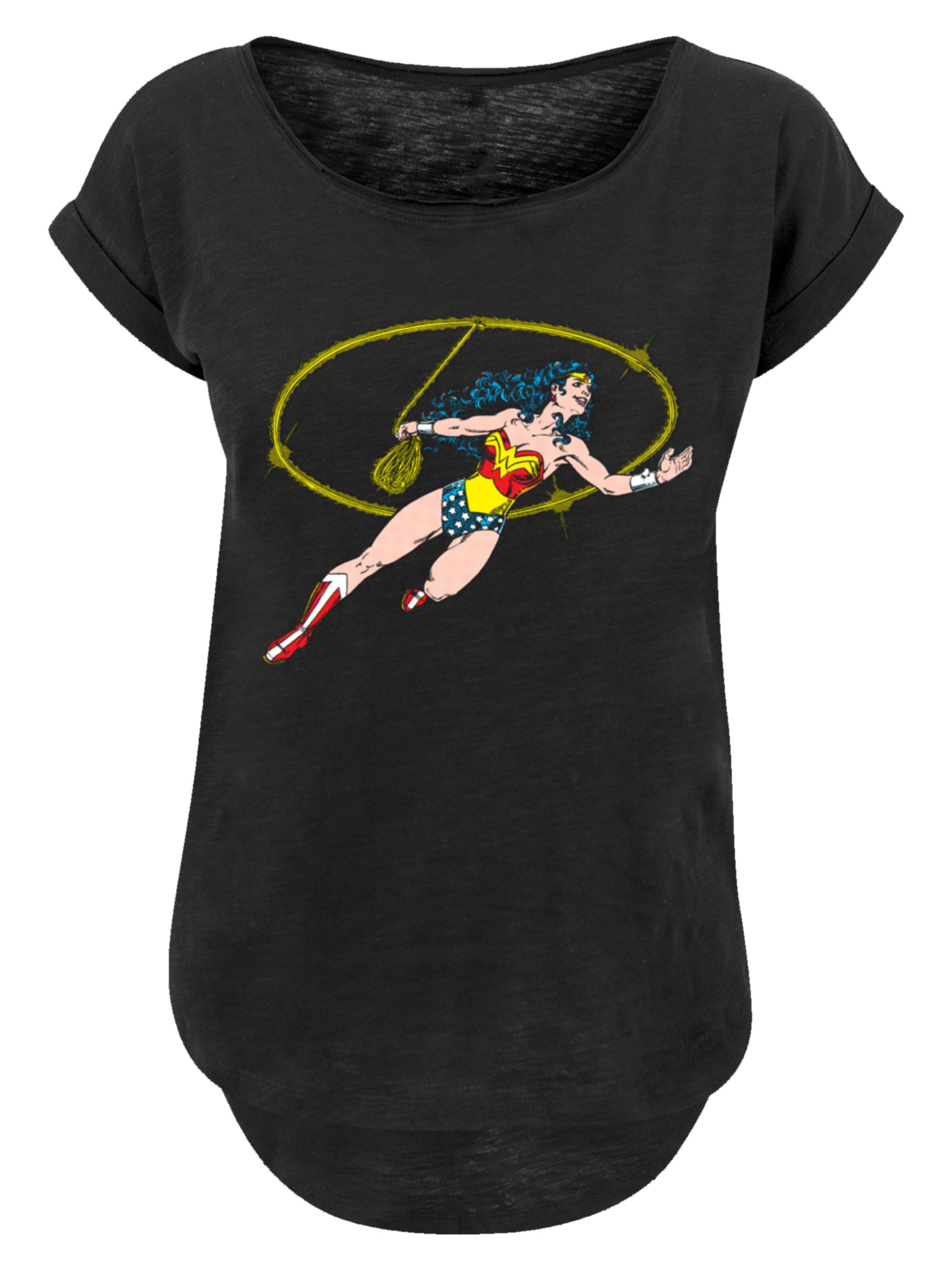 F4NT4STIC Shirt 'Wonder Woman Lasso of Truth' in Black: front