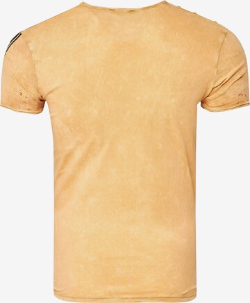 Rusty Neal Cooles T-Shirt mit angesagtem Print in Orange